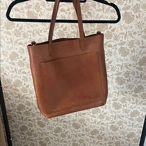 Madewell Tan Leather Tote Bag
